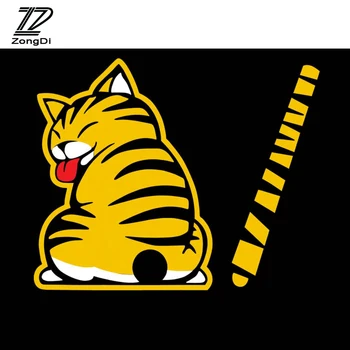 

ZD 1Pc Car Rear Window Wiper Cat Stickers Creative for Alfa Romeo Chevrolet Aveo Captiva Ford Focus 3 Fiesta Mondeo Kuga Fusion