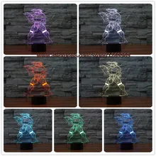 font b 2017 b font 3D Cartoon Figure Mutant Ninja Turtles Nunchakus lamp 7 Colors