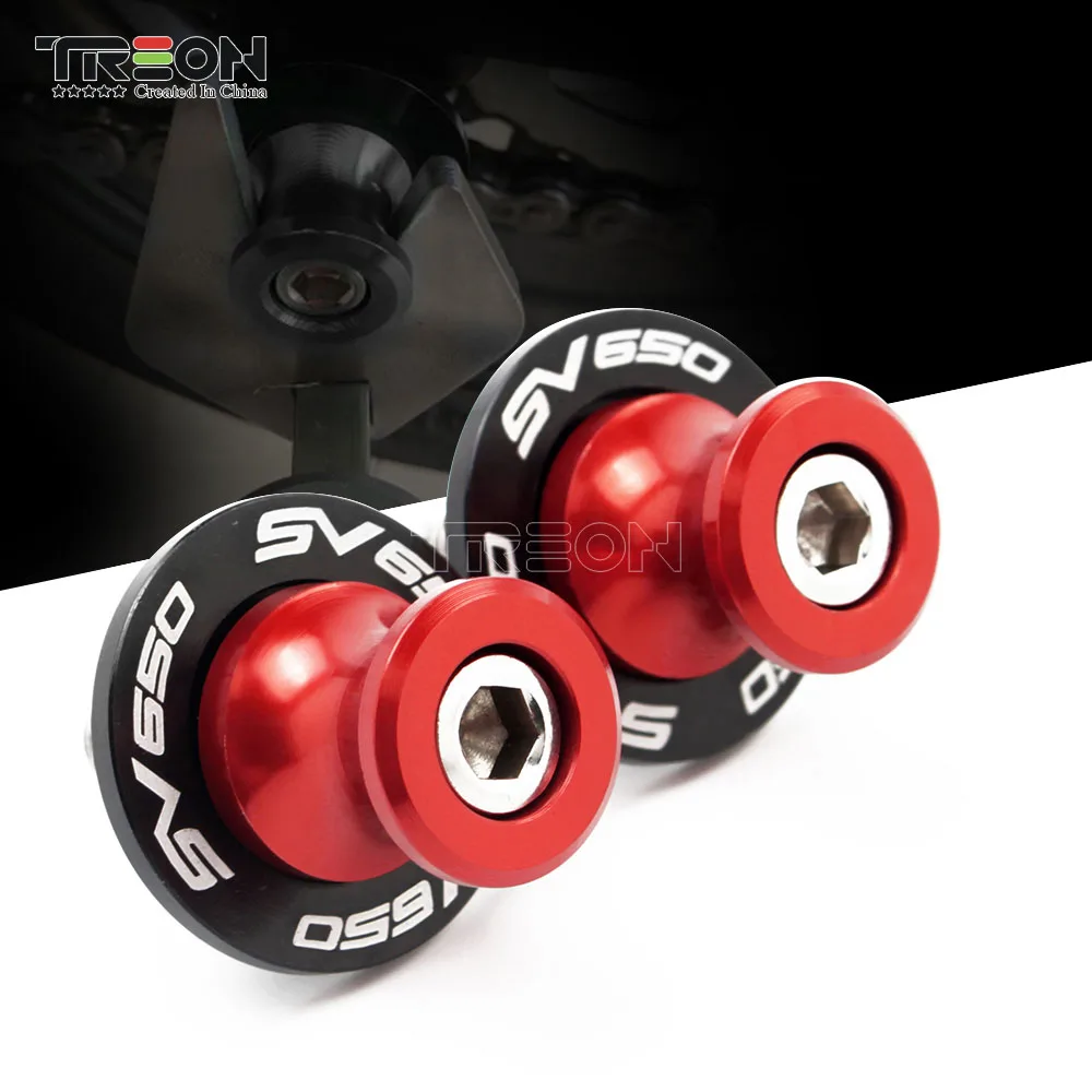 

Motorcycle Accessories For Suzuki SV650 SV 650 2016 2017 CNC Aluminum Swingarm Slider Stand Screws 8mm with Logo