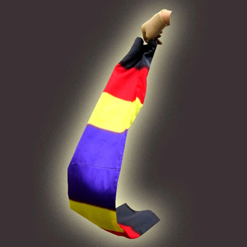 

Change Color Scarf Magic tricks Black To Rainbow Silk Streame Magic Tricks magia Props Funny stage Close Up Magie Toys