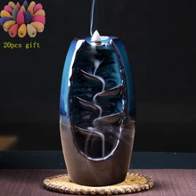 Керамическая ароматическая печь для благовоний с обратным потоком, ароматическая печь для дома и офиса, дорожный держатель для благовоний с башней