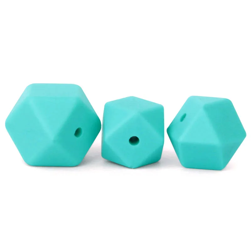50Pcs Food Silicone Beads Hexagon 17mm Diy Baby Chew Necklace Bpa Free Nursing Jewelry Silicona Bead Teething Infant Toys