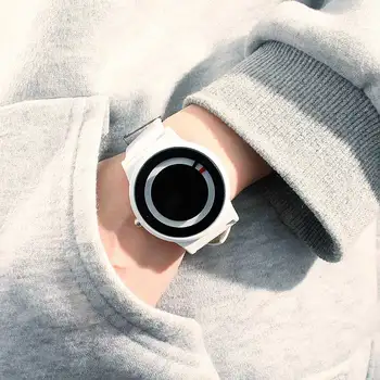 

New Arrival Trend no-pointer Concept watch Simple creative brand Woman Men watches Relogio Feminino