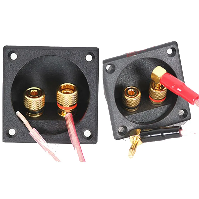 10pcs High Quality Speaker Junction Box Connector Two Speaker Audio Adapter DIY Accessories Openings 49mm ABS Material