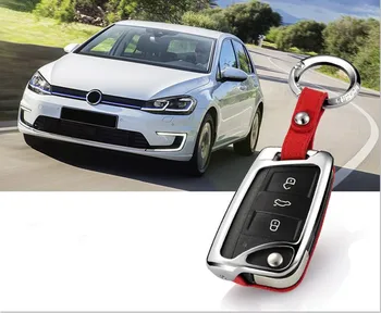 

accessories Car Key Cover Carbon fiber pattern For Volkswagen VW 2016 2017 Passat B8 Skoda Superb A7 Car Accessories