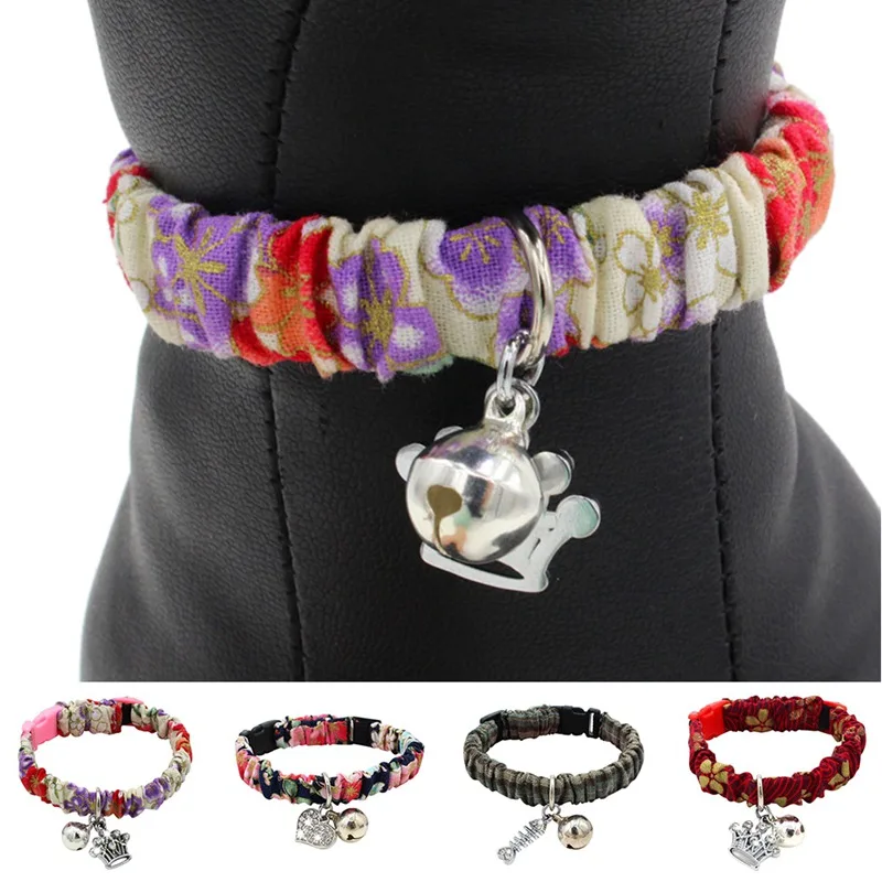 Adjustable New Cat Collar with Bell for Cats Handmade Bells Collars Kitten Necktie Necklace Pet Cat Accessories Products