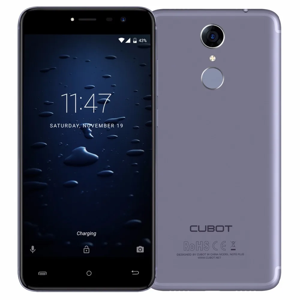 Original Cubot Note Plus Fingerprint 5 2 FHD MT6737T Quad Core Smartphone 3GB RAM 32GB ROM