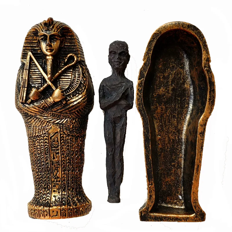 4.5'' Ancient Resin Egyptian Pharaoh Figurine Statue Sculpture Home Decoration ☆ 