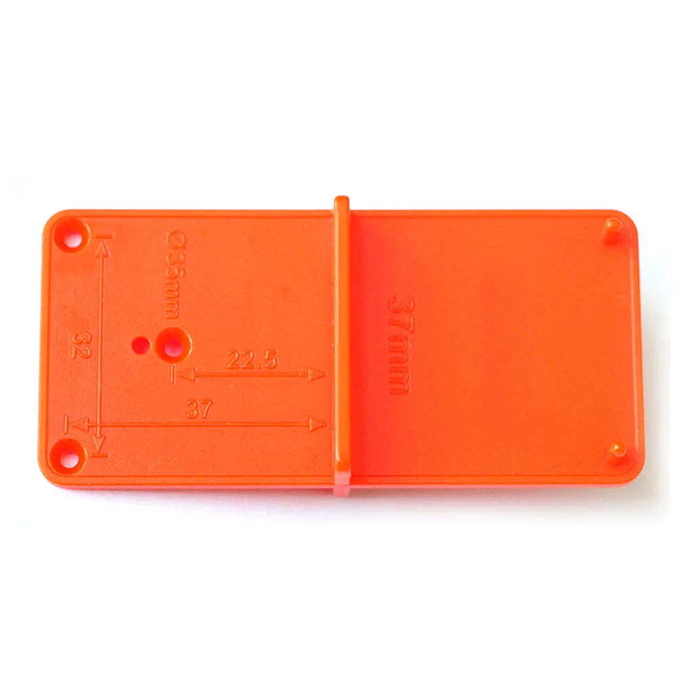 

35mm 40mm Hinge Durable Cabinets Drilling Guide Opener Practical Hole Locator Accurate Orange Woodworking DIY Tool Template