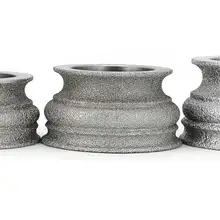 Brazing diamond grinding wheel grinding stone for glass ceramics marble concrete floor Begonia semicircle edge shaping GJ012