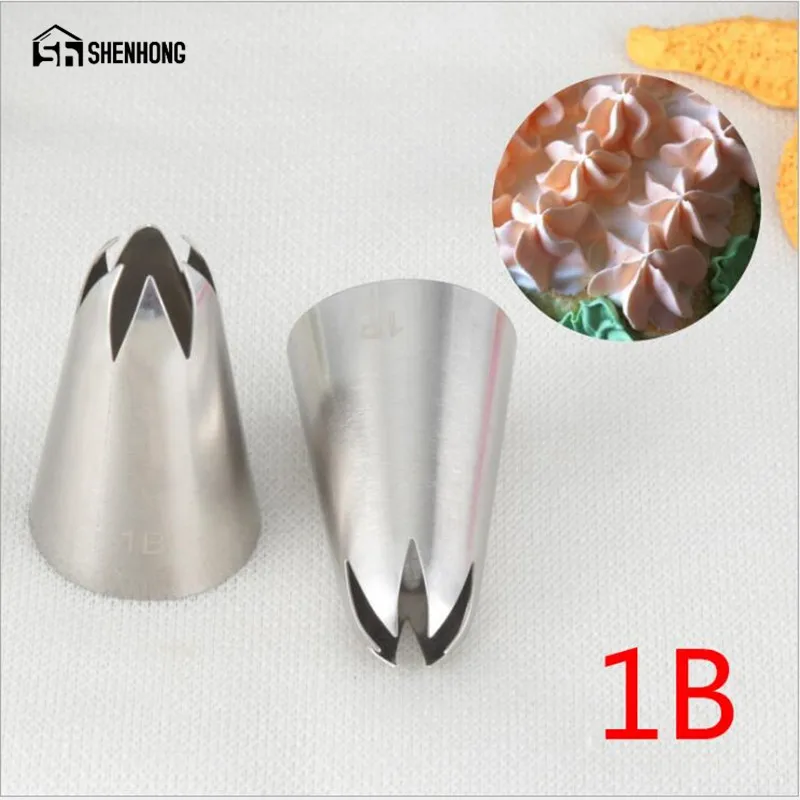 

SHENHONG #1B Large Cake Decorating Nozzles Baking Sugar Craft Fondant Tools Icing Piping Pastry Tips Bakeware