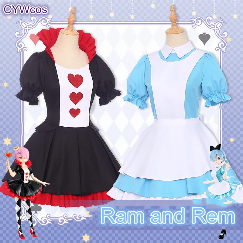 Предпродажа Re:Life in a different world от zero Red Heart Queen Ram и Alice Rem Косплей Костюм Аниме Cos