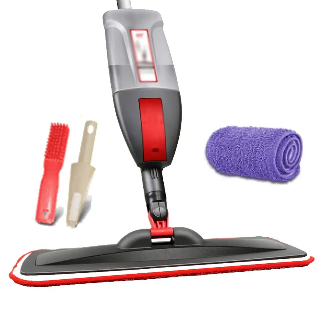 Spray Mop Water Spraying Floor Cleaner with Reusable Microfiber Pads 360 Degree Handle Home Window Sweeper Broom Clean Tools