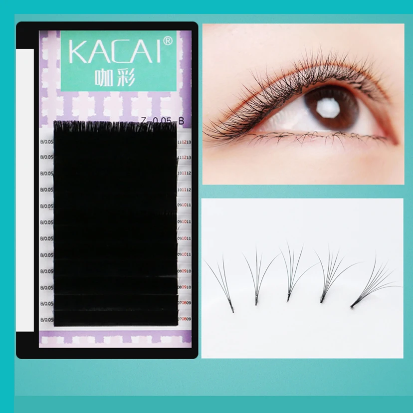 

KACAI False Individual Fan Volume Lashes Blossom Eyelash Extension Bloom 3D Mink Magnetic Camellia Fake Eyelashes Extensions