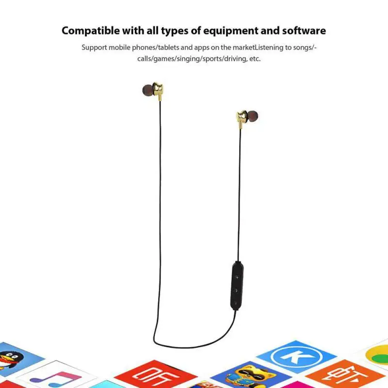 

Magnetic Earphone for Bluetooth 4.2, High Quality Sound Control Button Sports Earphones 100 Hours Stand-by Time In-Ear Headset