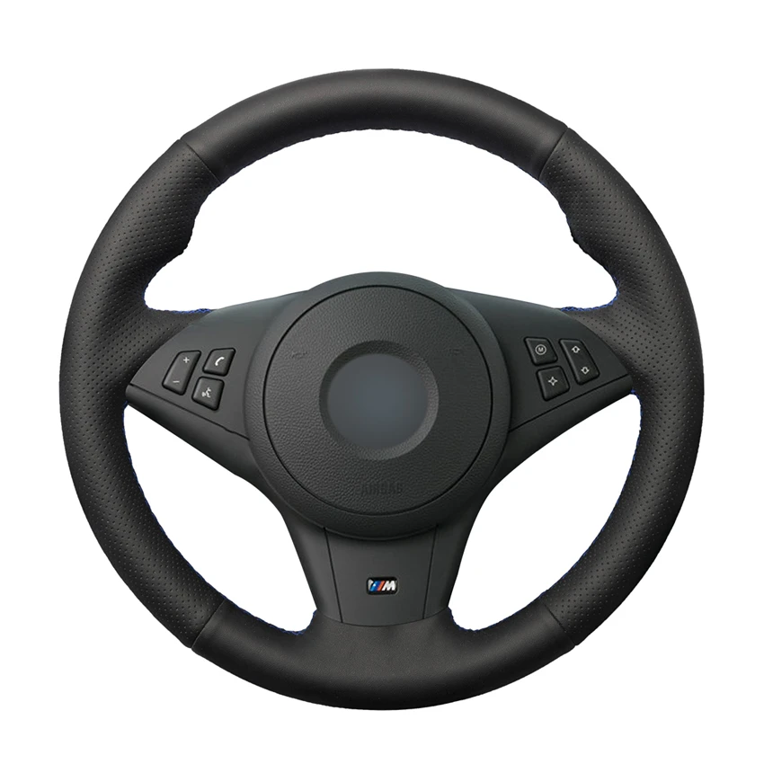 Прошитый вручную черный искусственный кожаный чехол для BMW E60 E63 E64 Cabrio M6 2005-2010