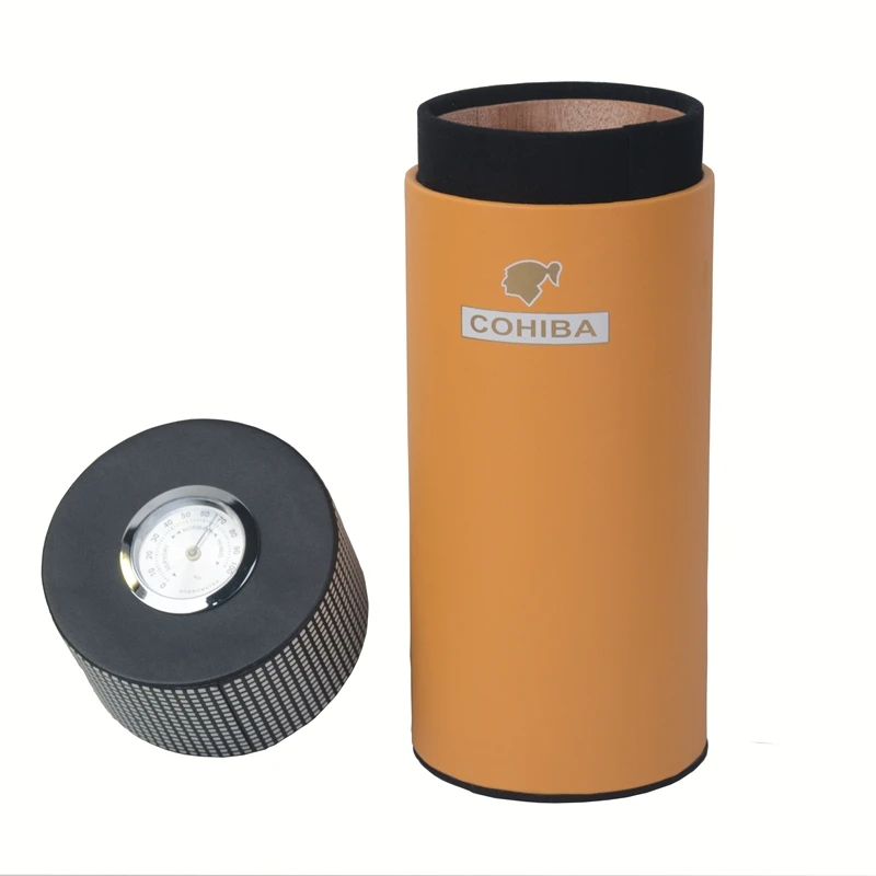 Чехол для сигары COHIBA кожаный чехол дерево кедра с подкладкой мини увлажнитель