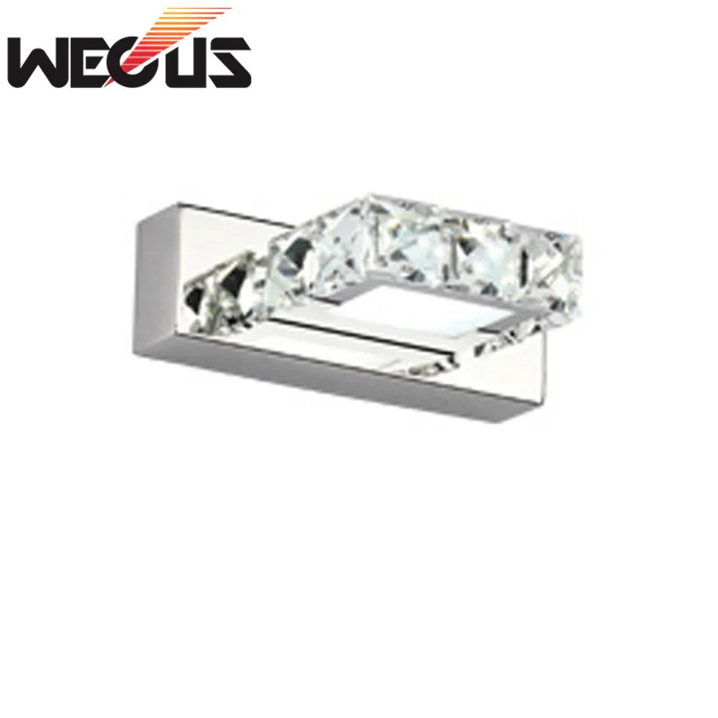 Modern bedroom foyer 16cm wall lamp 110V 220V 3W led crystal bathroom decoration sconce
