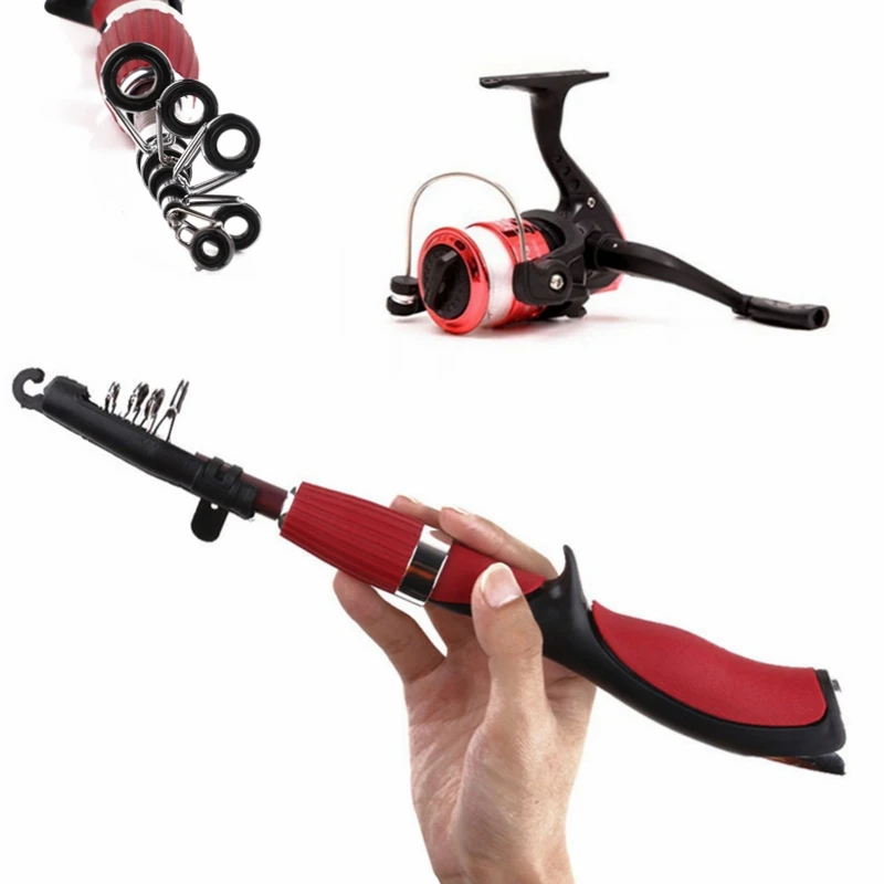 مصغرة الصيد قضيب و بكرة كومبو Olta Takimlari الصيد مجموعة الصب الشتاء الجليد الصيد قضيب البحر الصيد بكرة معالجة مجموعة