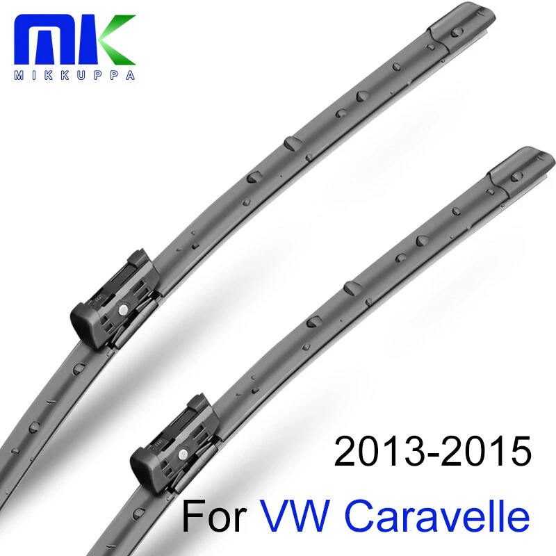 

Mikkuppa Front And Rear Wiper Arm And Blades For VW Caravelle T5 2013 2014 2015 Windscreen Natural Rubber Auto Car Accessories