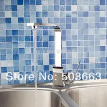 Шарнирный, хромированный латунь Кухня кран-распылитель носик чаша умывальника, Раковина Одной ручкой Палуба Гора кран смесителя MF-640