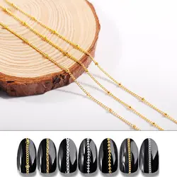 10 типов золотистый, серебристый, металлический звеньевые для маникюра чередование украшения Шарм, изготовление украшений выводы DIY