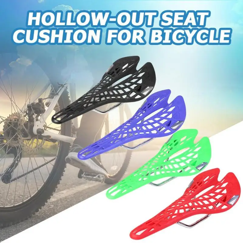 Comfortable Plastic Bike Hollow Saddle Seat Cushion for Outdoor MTB Cycling Fast air flow makes the cushion and riding pants