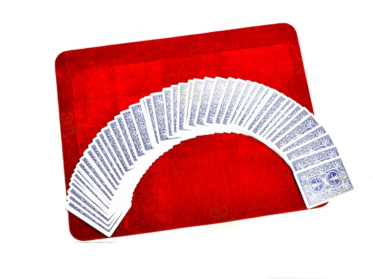 Высокое качество, профессиональный карточный коврик, черный, красный, синий, желтый, стандартный размер 42*32 см, коврик для покера и монет, магические трюки, реквизит 81519