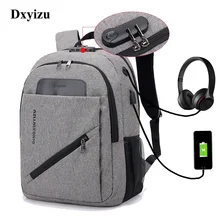 Повседневная школьная сумка с usb зарядкой для женщин и мужчин, для работы, офиса, путешествий, рюкзак для ноутбука, Ipad, сумка через плечо, mochila, сумки с замком паролем, новинка