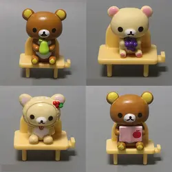 Putitto серии Rilakkuma & Kiiroitori милые Rilakkuma Медведь Мини ПВХ Рисунок Детские игрушки Рождество и дня рождения подарки