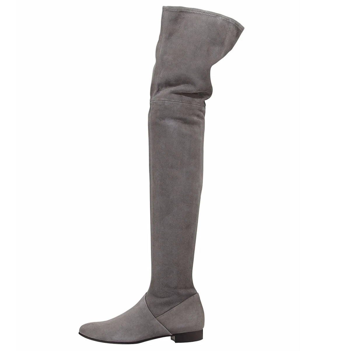 De Bottes Zip Black Rond À Femmes Décontracté Fête D'hiver Dames Le Sur Bout Mode Appartements Genou Côté grey Tenue Longues Aiyoway Noir U7zpRxwx