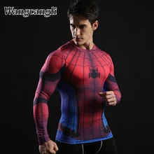 wangcangli Captain America Spider Man 3d t shirt Tops print Tees Compression Fitness man’s T-shirts Camiseta Streetwear Summer
