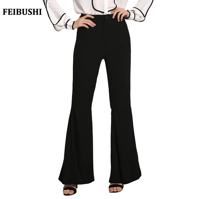 chiffon flare pants