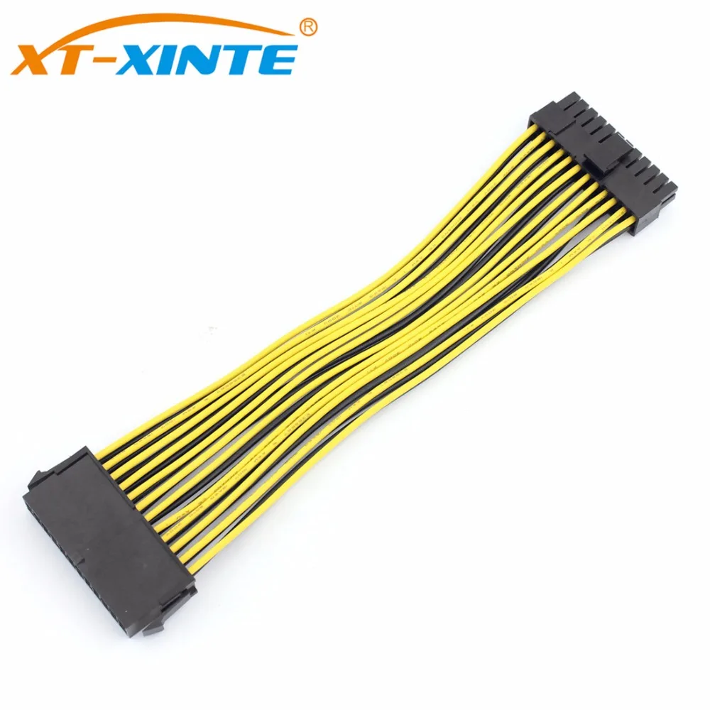 20cm 24Pin Power Supply Cable 20+4Pin Motherboard Adapter Extension Cables Cord Extended Line 18AWG for BTC RIG Miner Mining
