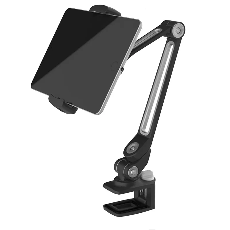  Aluminum Tablet Desk Bed Mount Lazy Stand Adjustable Cell Phone Long Arm Holder for iPad 4 2018 Pro