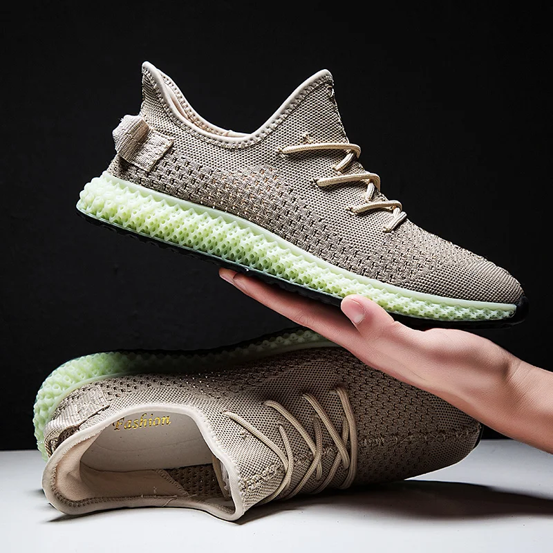 

New Men Sneakers 2019 Summer Breathable Flywire Outdoor Sport Running Shoes for Man Solid Black White Beige Athletic Shoes Male