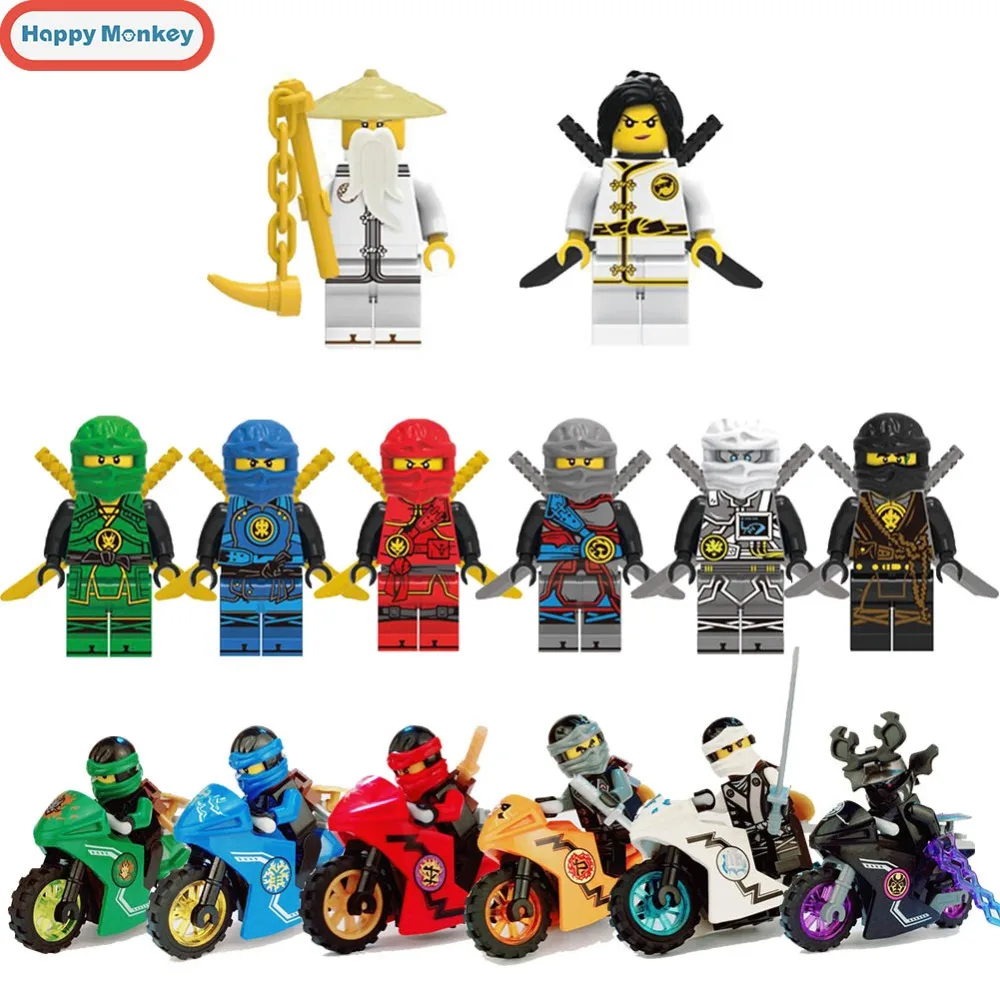 Garmadon набор мастер Wu строительные блоки NYA Hammer Ninjago с мотоцикл кирпичные фигурки