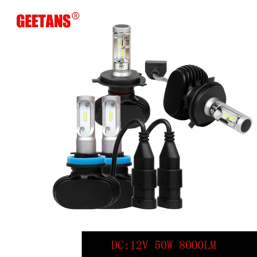 GEETANS H4/H7/H11/H13/9005(HB3)/9006(HB4) H1 H13 Светодиодные Автомобильные фары дальнего света