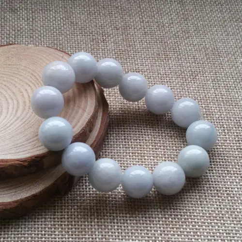 

002014 Certified Grade A Natural Lavender Jade Jadeite hot7) Bracelet
