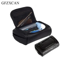 New travel PU leather cosmetic bag men and women must-have zipper large-capacity cosmetic bag waterproof makeup wash bag chileelove tassels marble pattern pu leather cosmetic bag makeup brushes kit bag handbag fashion zipper bag high capacity