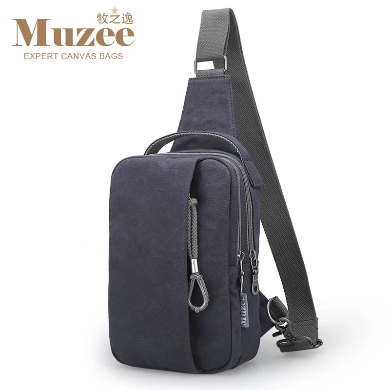 2016 New Muzee Waist Bag Canvas Men Shoulder handbag Retro Single-strap bag Large capacity Travel handbag