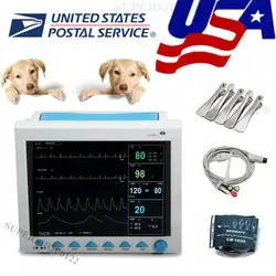 FDA ветеринар Ветеринария жизненно важных реанимации пациента Мониторы 6-параметр для собаки/кошки/лошадь cms8000vet CONTEC ЭКГ, resp, spo2, pr, nibp