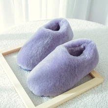 SWYIVY/Женская обувь; сезон осень-зима; зимние ботинки на меху из овечьей шерсти; коллекция года; шерстяная теплая зимняя обувь на плоской подошве; роскошные женские зимние ботинки; 44