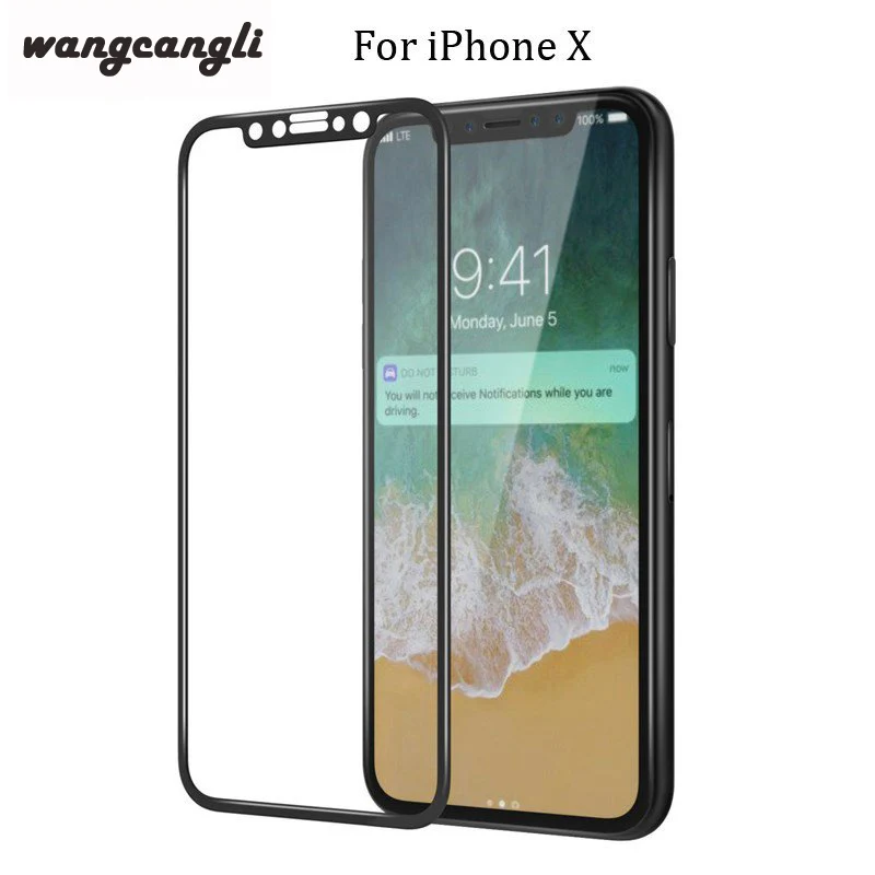 Wangcangli 3D полное покрытие закаленное стекло для iPhone 7/8X plus 9H 3D/4D защита экрана с