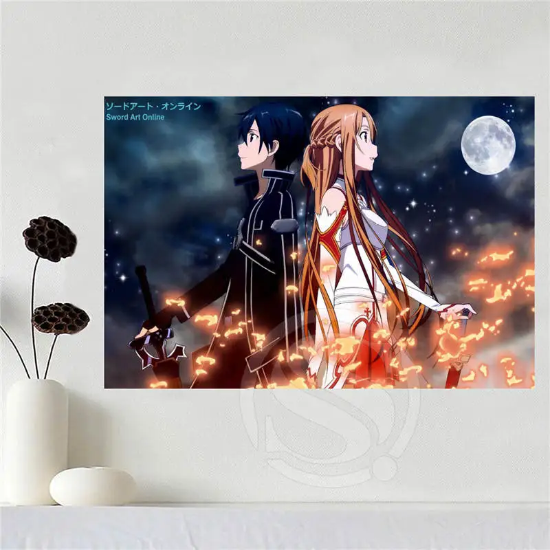 Custom canvas poster Art Sword Art Online poster cloth fabric wall poster print Silk Fabric Print SQ0604