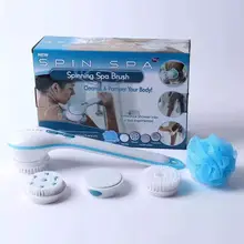 TV New Spin Spa Multi-functional Long Handle Back Rub Bath Waterproof Electric Massage Bath Brush Bath Brushes