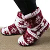 Winter Floor Shoes Woman Hoouse Slippers Christmas Elk Indoor Socks Shoes Warm Fur Contton Slipper Plush Insole Anti-Skid Sole ► Photo 3/6
