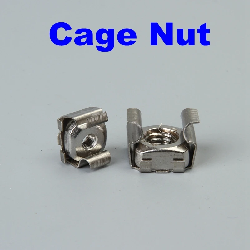 50pcs/lot Cage Nut M5 M6 Captive Nuts Server Rack Mount Nut Steel