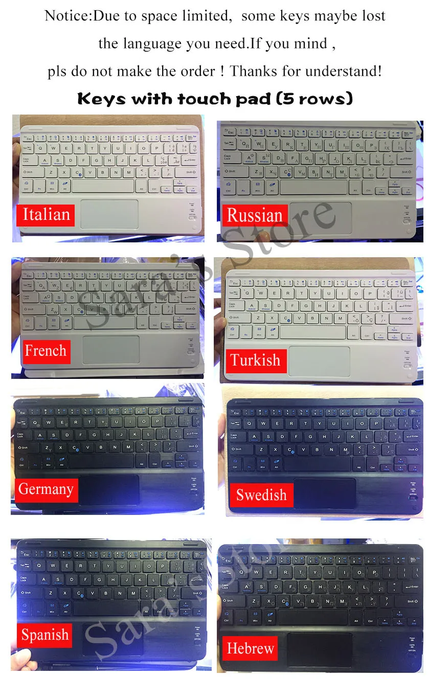  Local Language Universal Wireless Bluetooth Keyboard Case For CUBE iWork10 iWork 10 Pro 10.1