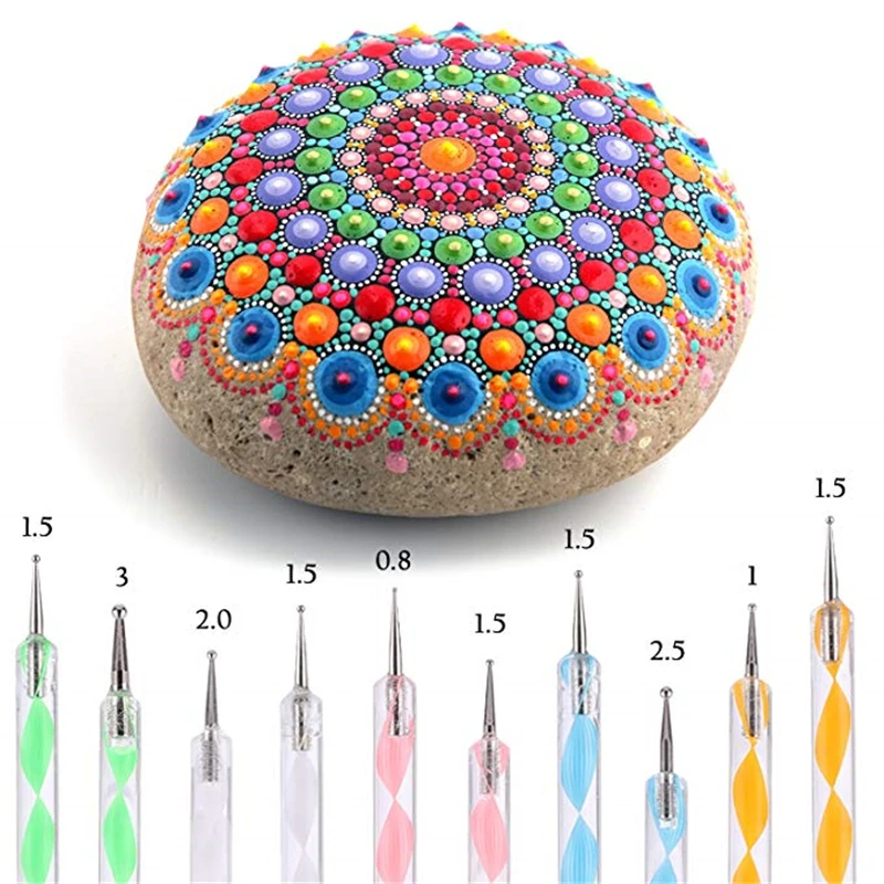 Double Sided Dotting Pen Pottery Ceramics Statue  Carving Embossing Tools Ball Stylus Clay Sculpting Tool Nail Art Dotting Tools (4)